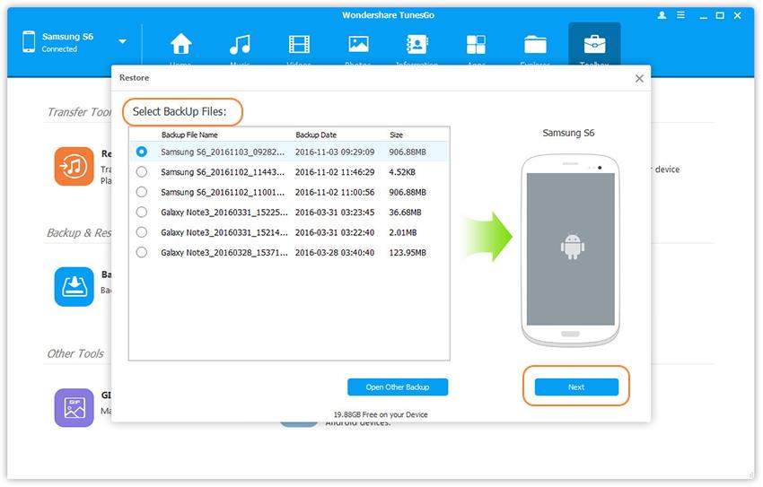 restore iphone contacts to Galaxy S8